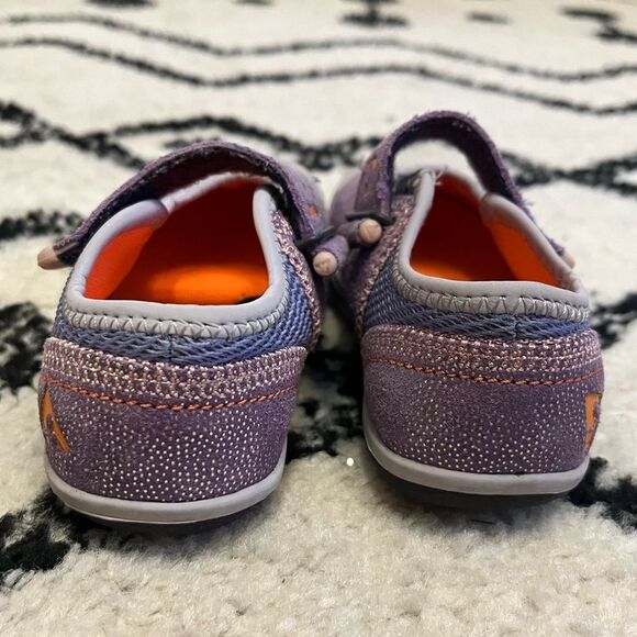 Plae Emme Shimmer Suede & Mesh Lavender/Violet Sneaker Size 6 - Picture 4 of 9